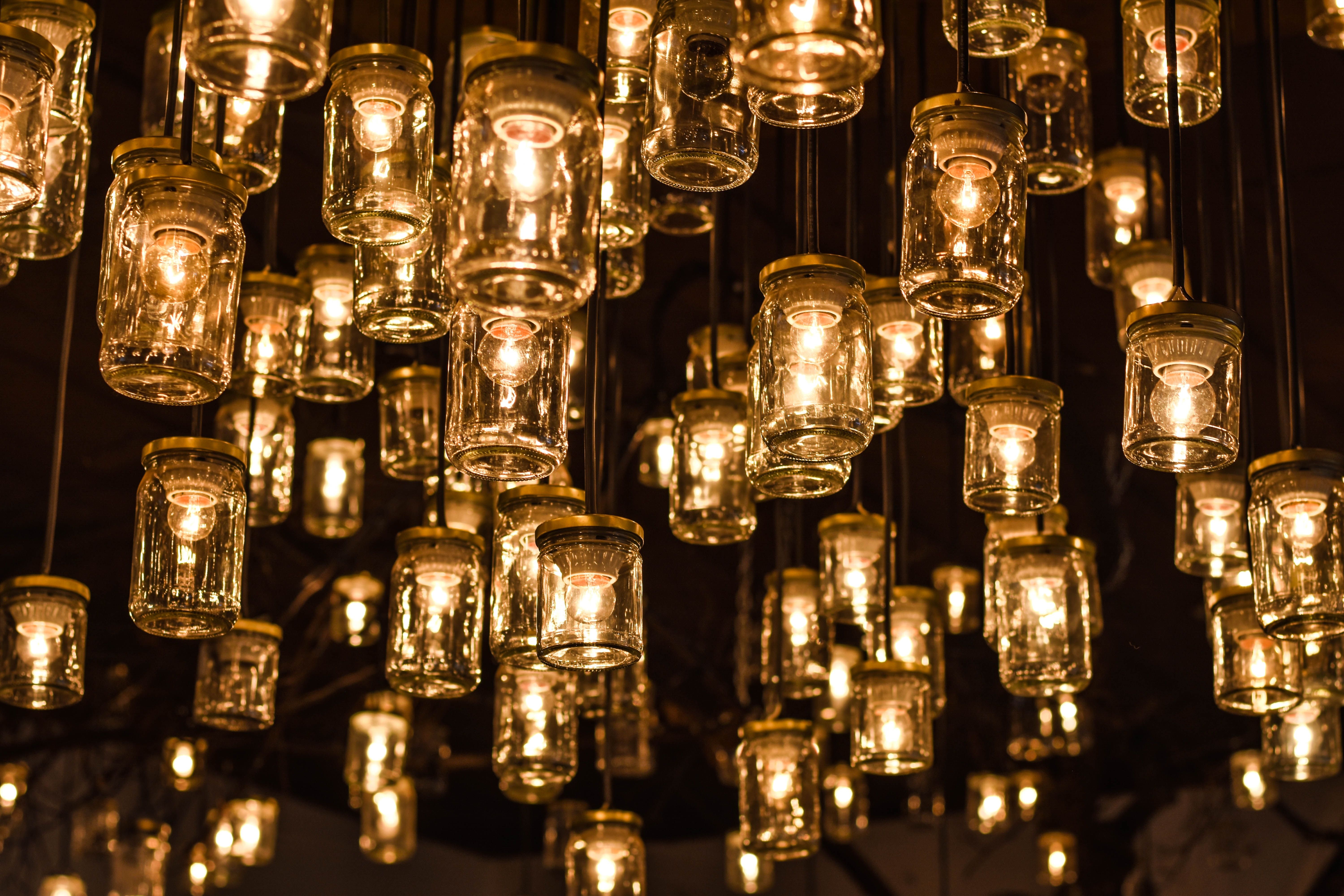 Mason jar lights and lids